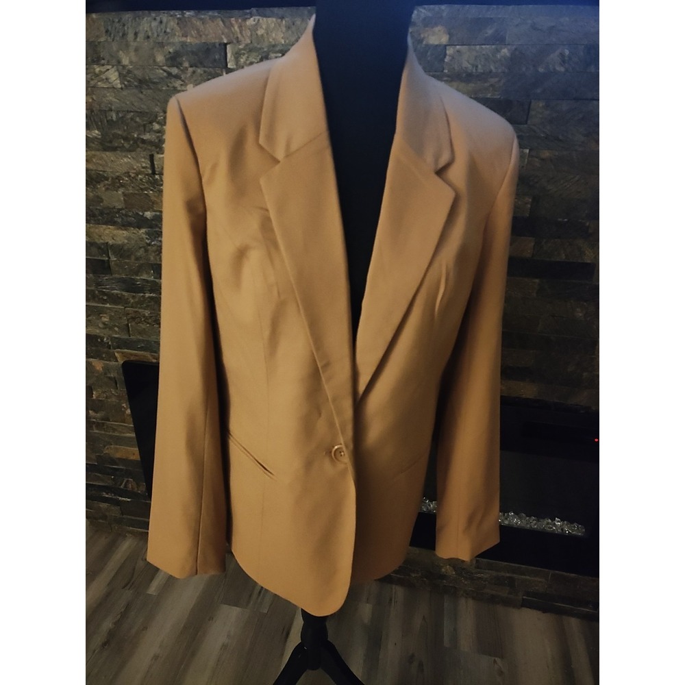 Blair Tan Carter Lined Single Breasted Blazer New Size 10